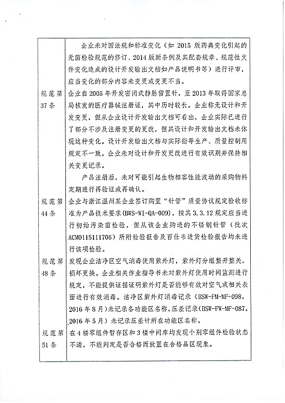 3家企业质量管理体系存缺陷 被令限期整改